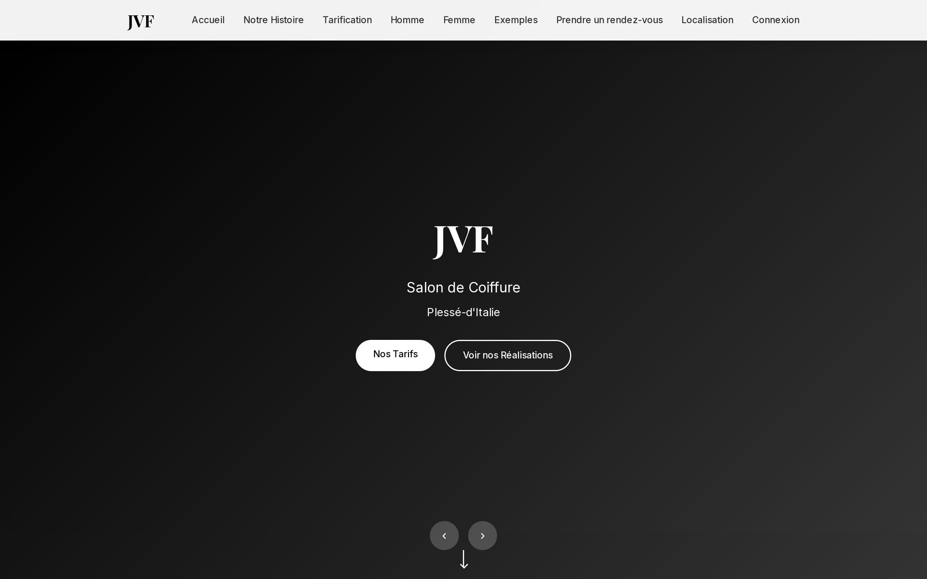 Aperçu du site JVF Coiffure