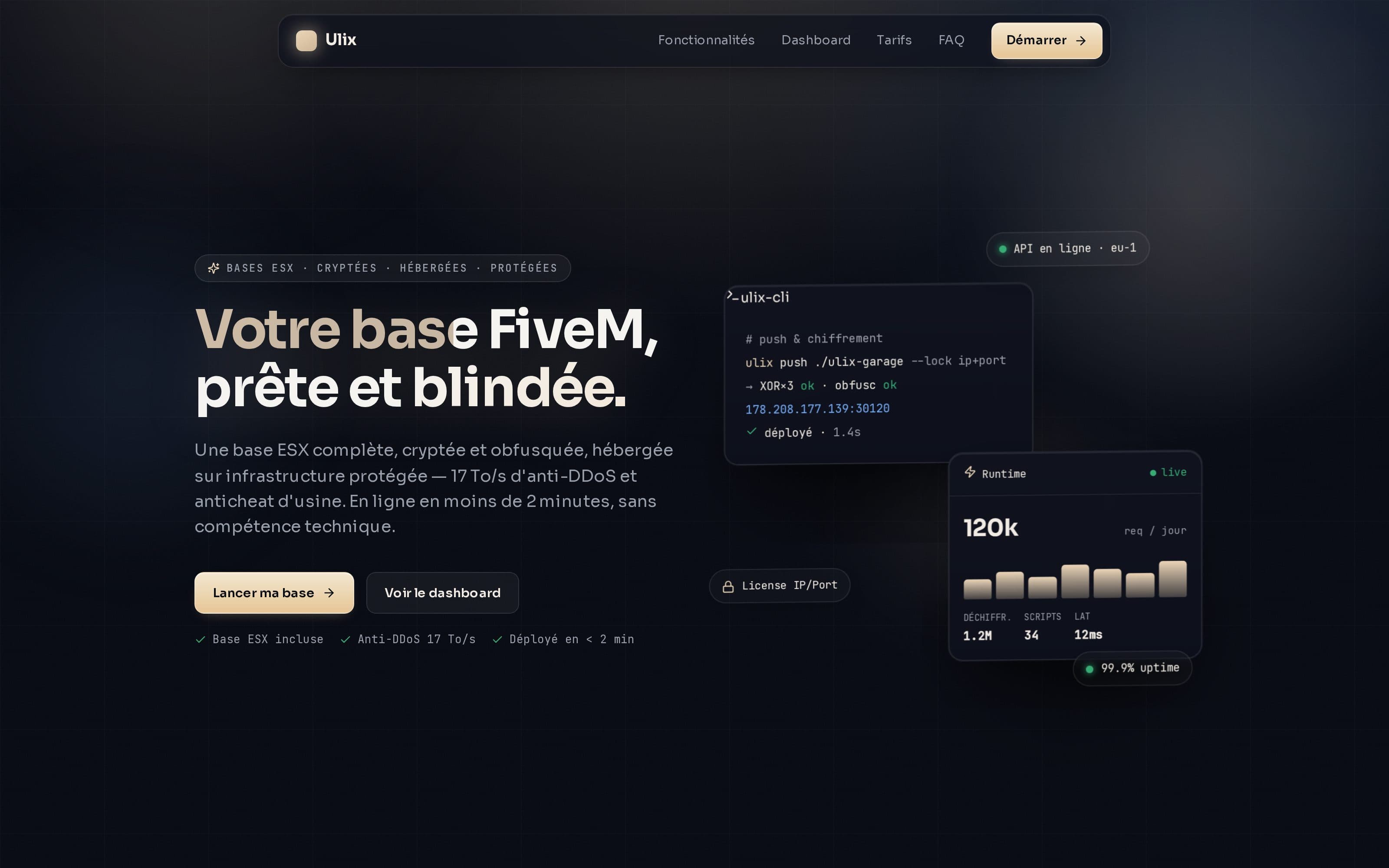 Aperçu du site Ulix Studio